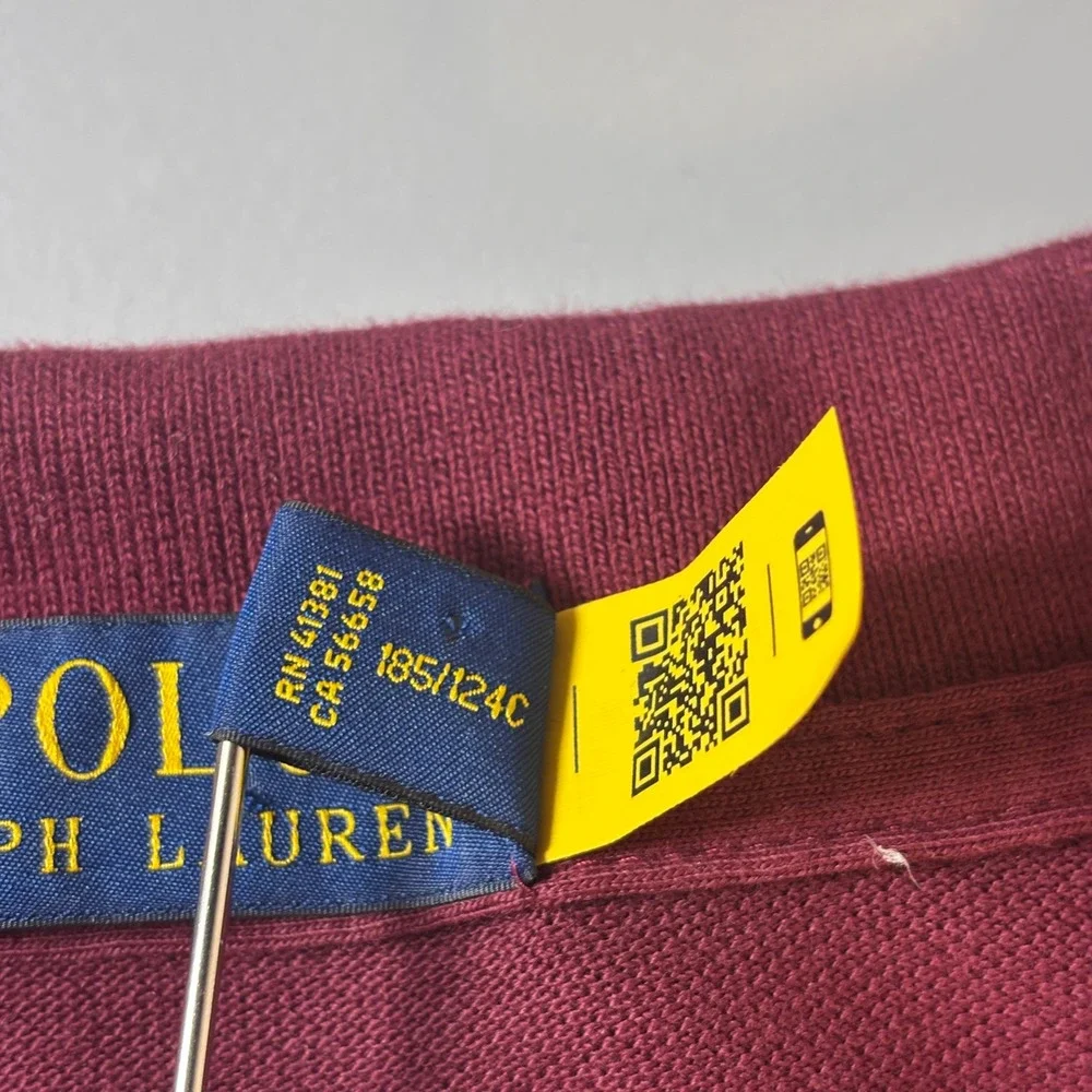 Polo Ralph Lauren Big Pony #3 Polo Shirt Mens XLT Big & Tall‎ Burgundy